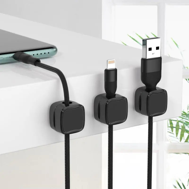 Magnetic Cable Organizer for Desk with Simplified Design