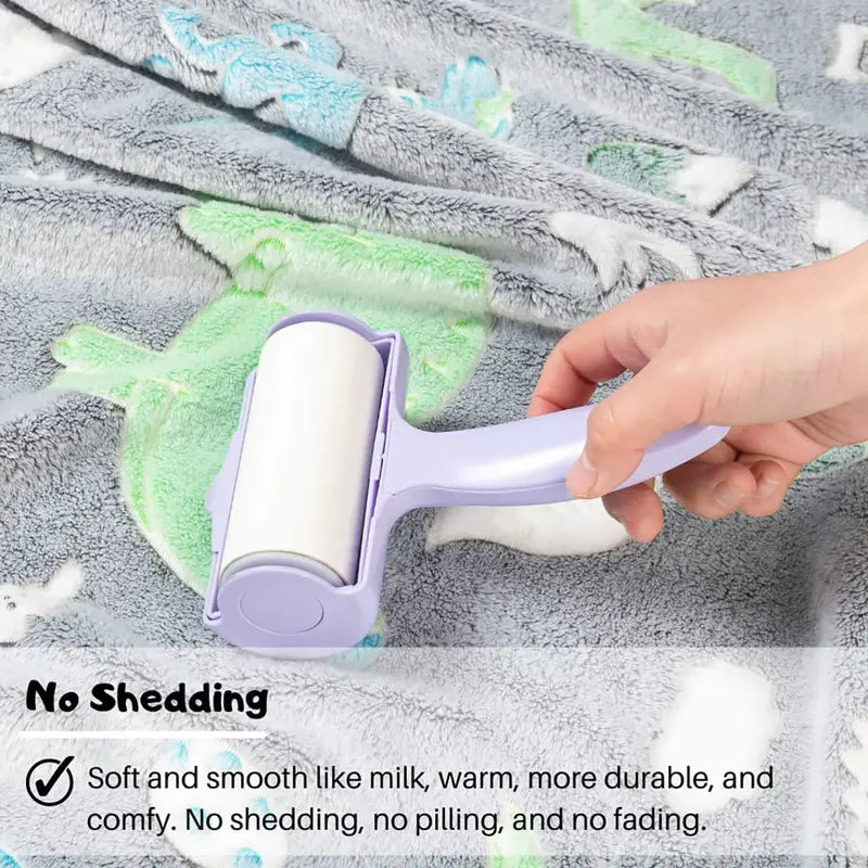 Glow In The Dark Dinosaur Fleece Blanket for Kids