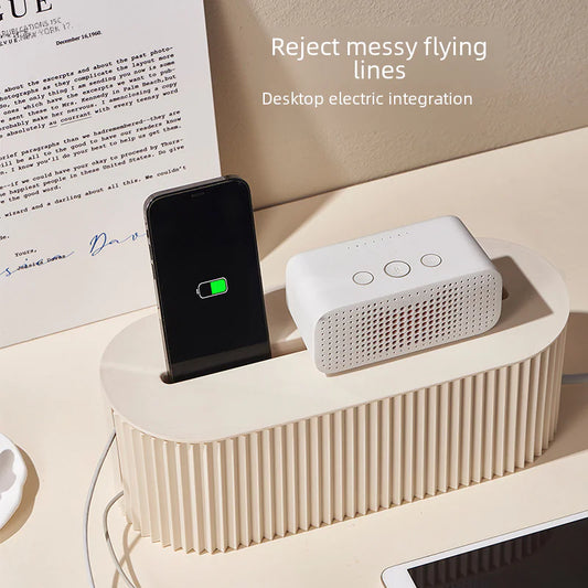 Power Cord Organizer Box for Desk Cable Management