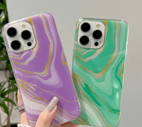 Colorful Crystal Marble Pattern Phone Case