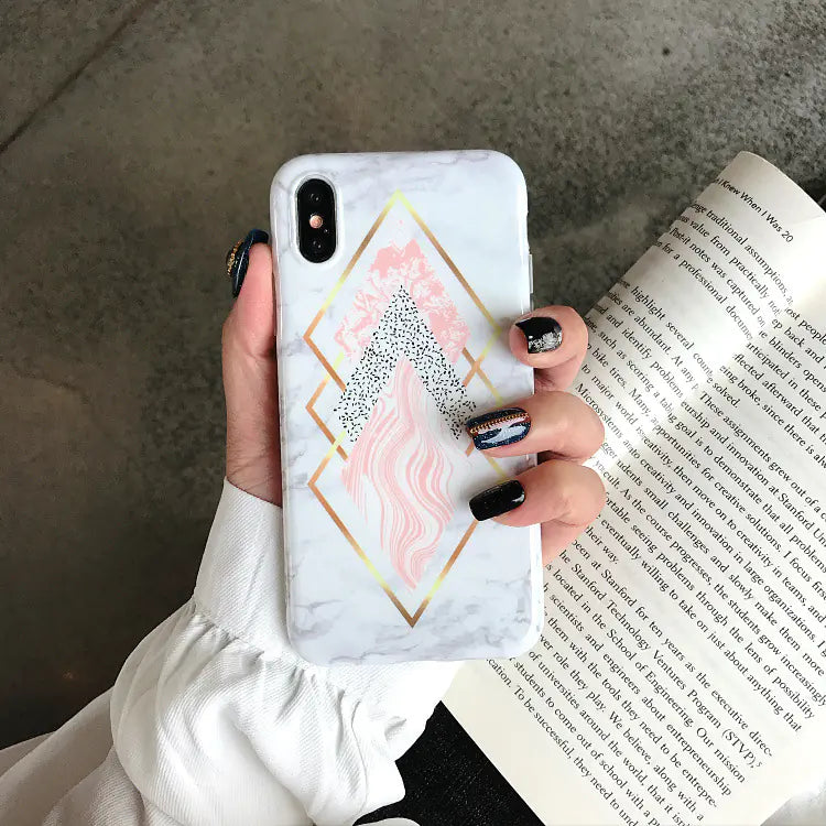 Geometric Marble Phone Case