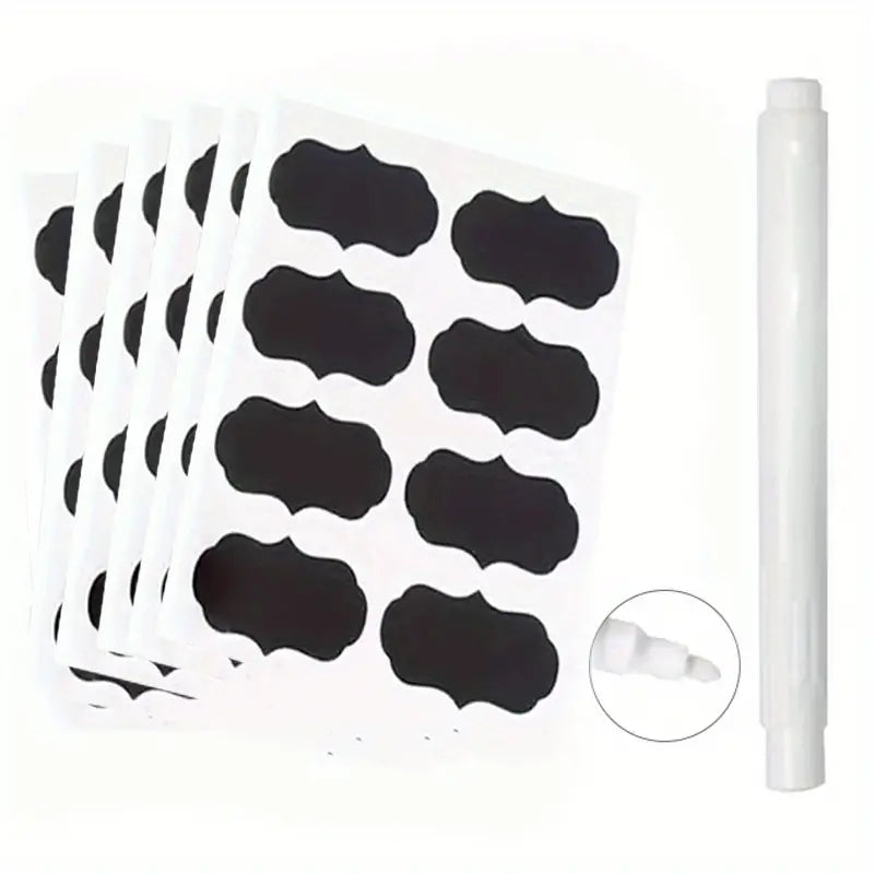 120pcs Erasable Chalkboard Labels with Pen for Jars
