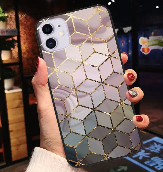 Geometric Marble Phone Case