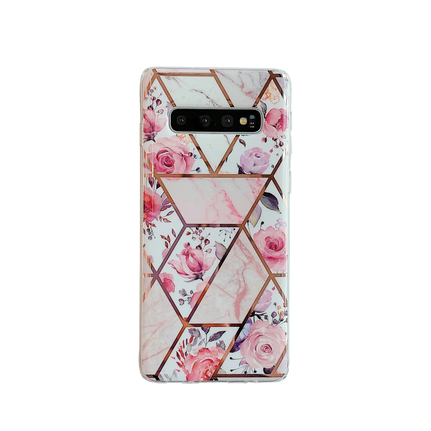 Geometric Marble Pattern Silicone Phone Case